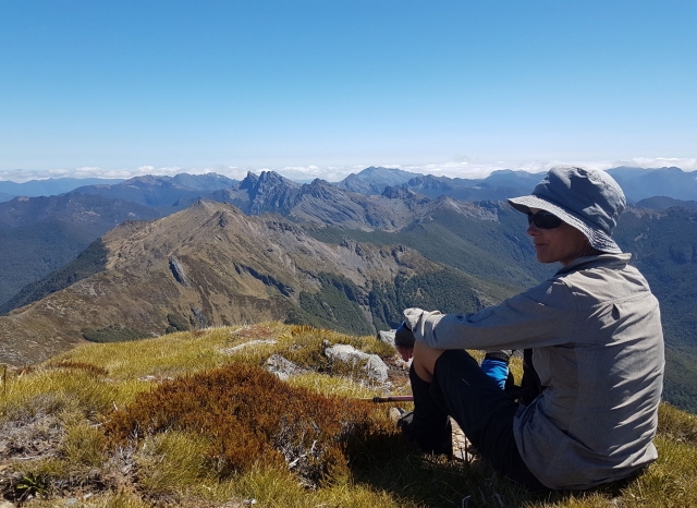 Looking north to the Dragons Teeth from Kakapo Peak Kakapo peak